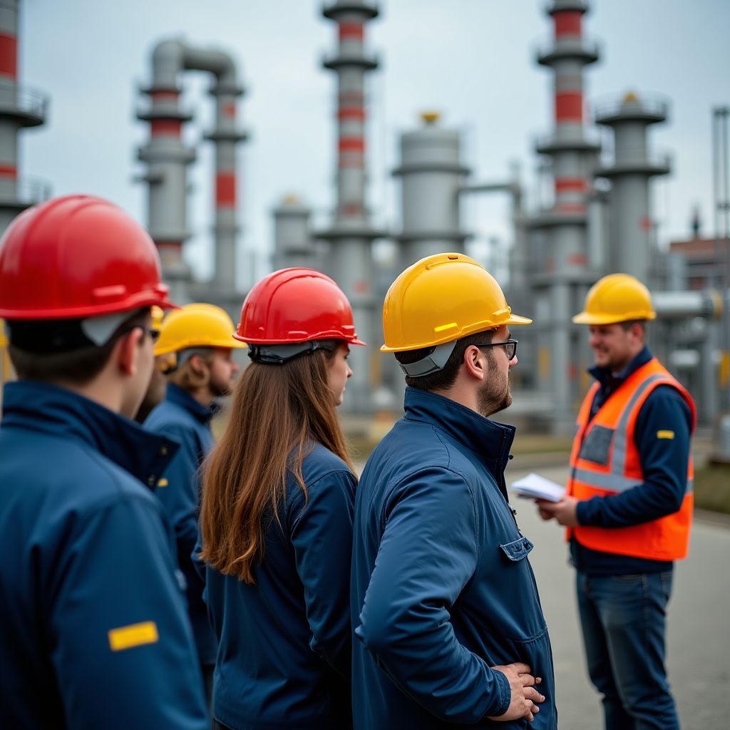 Visita técnica a refinería con estudiantes del programa